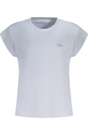 PEPE JEANS T-SHIRT MANICHE CORTE DONNA AZZURRO