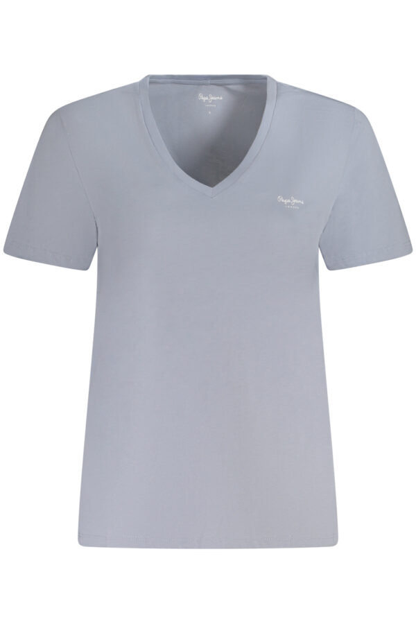 PEPE JEANS T-SHIRT MANICHE CORTE DONNA AZZURRO