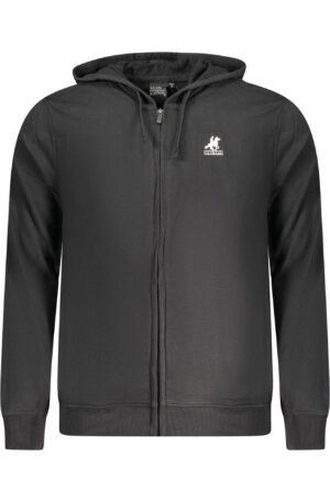 U.S. GRAND POLO FELPA CON ZIP UOMO NERO