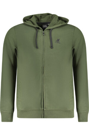 U.S. GRAND POLO FELPA CON ZIP UOMO VERDE