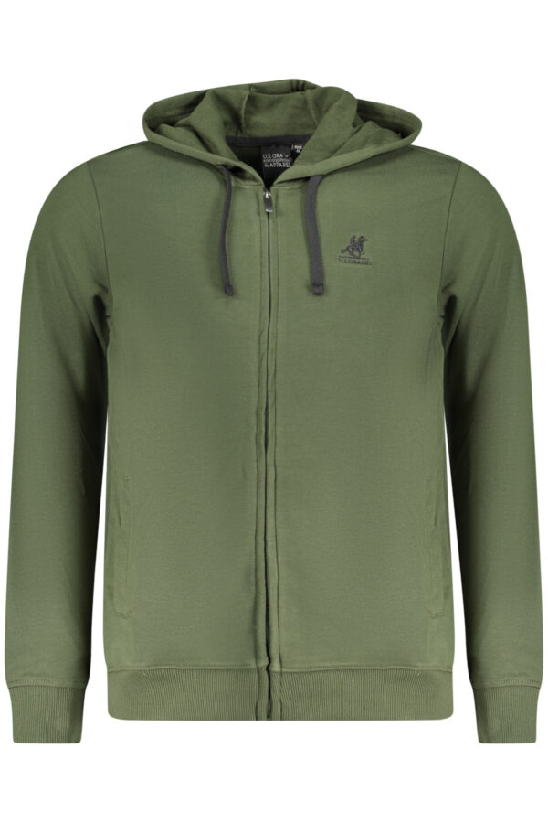 U.S. GRAND POLO FELPA CON ZIP UOMO VERDE