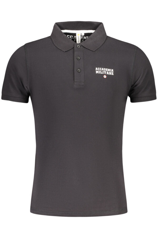 ACCADEMIA MILITARE POLO MANICHE CORTE UOMO NERO