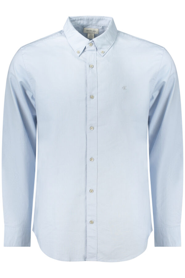 CALVIN KLEIN CAMICIA MANICHE LUNGHE UOMO AZZURRO