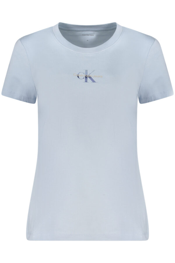 CALVIN KLEIN T-SHIRT MANICHE CORTE DONNA AZZURRO