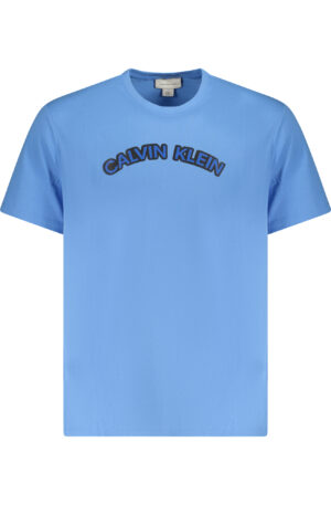 CALVIN KLEIN T-SHIRT MANICHE CORTE UOMO AZZURRO