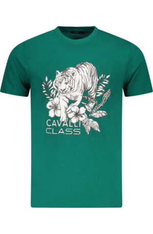 CAVALLI CLASS T-SHIRT MANICHE CORTE UOMO VERDE
