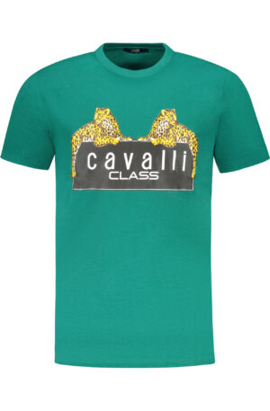 CAVALLI CLASS T-SHIRT MANICHE CORTE UOMO VERDE