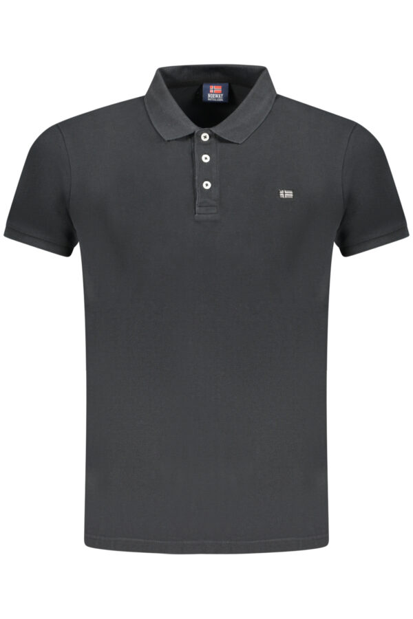 NORWAY 1963 POLO MANICHE CORTE UOMO NERO