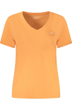 PEPE JEANS T-SHIRT MANICHE CORTE DONNA ARANCIO
