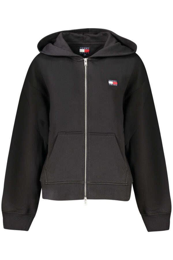 TOMMY HILFIGER FELPA CON ZIP DONNA NERO
