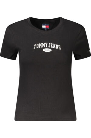 TOMMY HILFIGER T-SHIRT MANICHE CORTE DONNA NERO