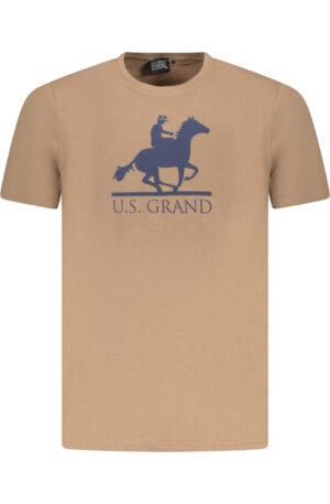U.S. GRAND POLO T-SHIRT MANICHE CORTE UOMO MARRONE
