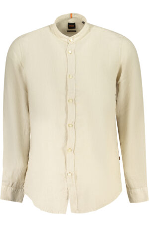 BOSS CAMICIA MANICHE LUNGHE UOMO BEIGE