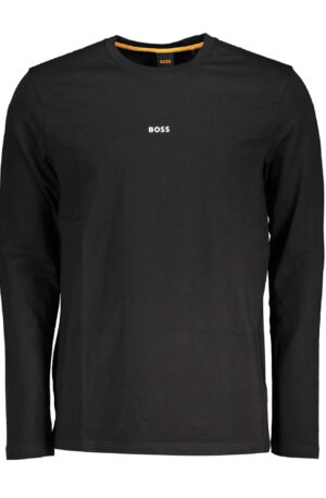 BOSS T-SHIRT MANICHE LUNGHE UOMO NERO