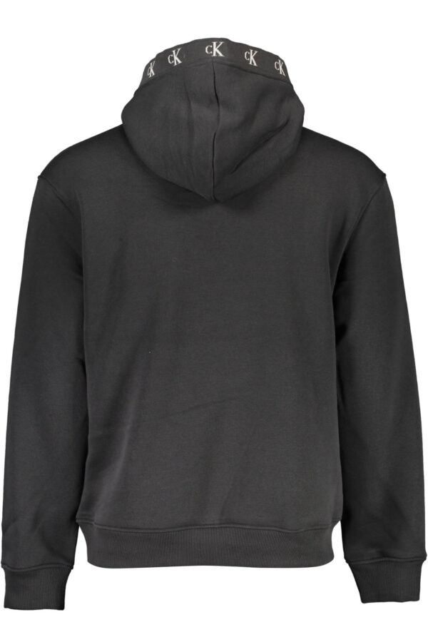 CALVIN KLEIN FELPA SENZA ZIP UOMO NERO - immagine 2