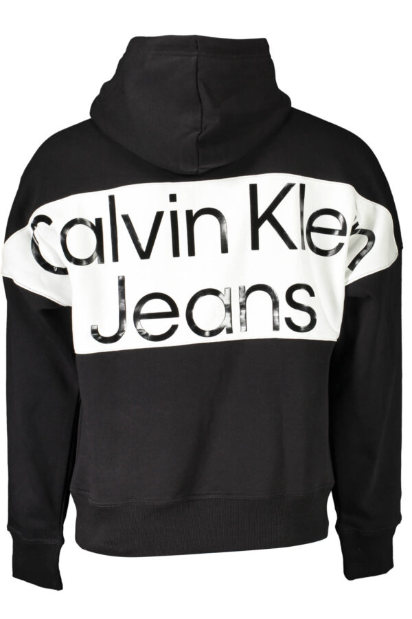 CALVIN KLEIN FELPA SENZA ZIP UOMO NERO - immagine 2
