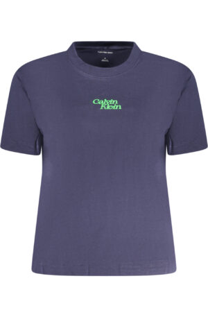 CALVIN KLEIN T-SHIRT MANICHE CORTE DONNA BLU