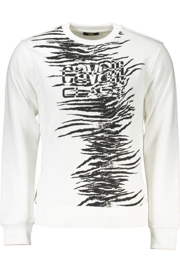 CAVALLI CLASS FELPA SENZA ZIP UOMO BIANCO