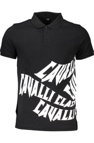 CAVALLI CLASS POLO MANICHE CORTE UOMO NERO