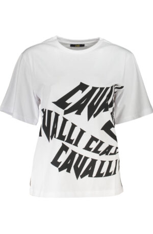 CAVALLI CLASS T-SHIRT MANICHE CORTE DONNA BIANCO