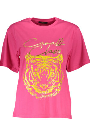 CAVALLI CLASS T-SHIRT MANICHE CORTE DONNA ROSA