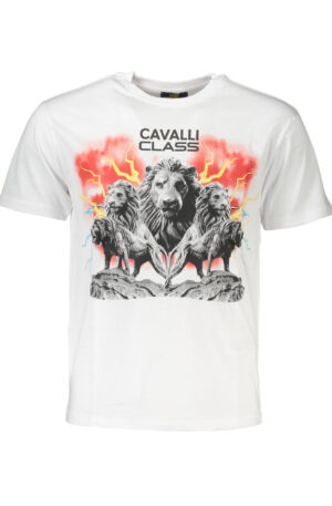 CAVALLI CLASS T-SHIRT MANICHE CORTE UOMO BIANCO