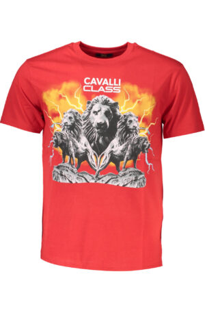 CAVALLI CLASS T-SHIRT MANICHE CORTE UOMO ROSSO