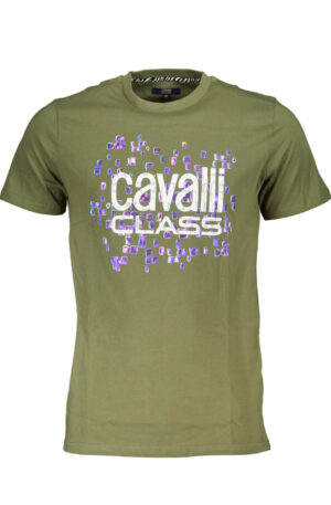 CAVALLI CLASS T-SHIRT MANICHE CORTE UOMO VERDE