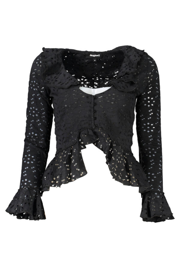 DESIGUAL CAMICIA MANICHE LUNGHE DONNA NERO
