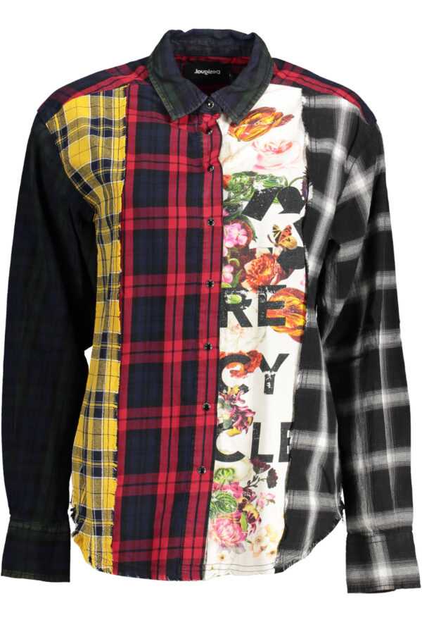 DESIGUAL CAMICIA MANICHE LUNGHE DONNA NERO