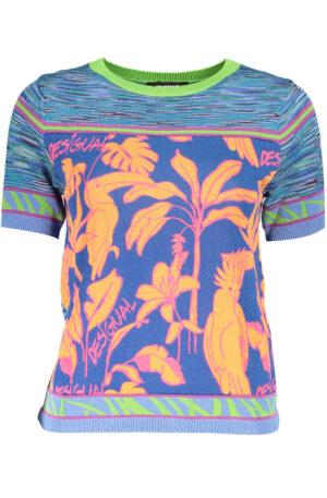 DESIGUAL MAGLIA DONNA AZZURRO