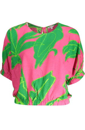 DESIGUAL T-SHIRT MANICHE CORTE DONNA ROSA