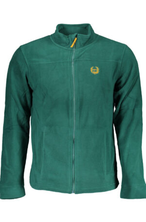 GIAN MARCO VENTURI FELPA CON ZIP UOMO VERDE