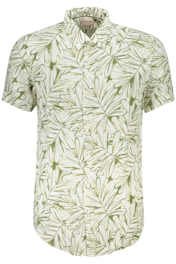 GUESS JEANS CAMICIA MANICHE CORTE UOMO BIANCO