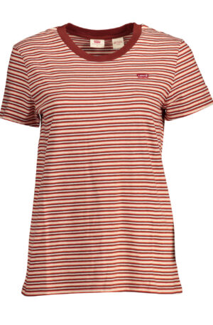 LEVI'S T-SHIRT MANICHE CORTE DONNA ROSSO