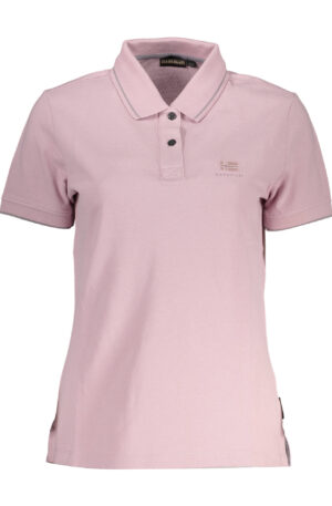 NAPAPIJRI POLO MANICHE CORTE DONNA ROSA