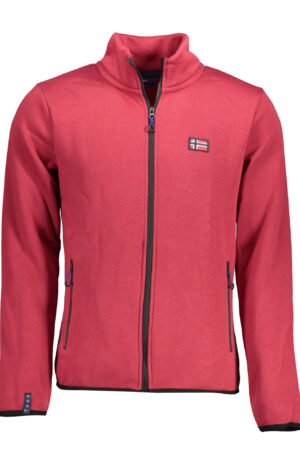 NORWAY 1963 FELPA CON ZIP UOMO ROSSO