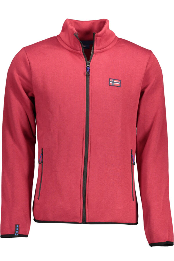 NORWAY 1963 FELPA CON ZIP UOMO ROSSO