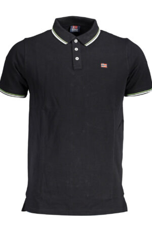 NORWAY 1963 POLO MANICHE CORTE UOMO NERO