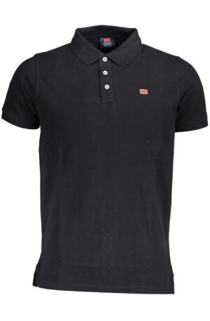 NORWAY 1963 POLO MANICHE CORTE UOMO NERO