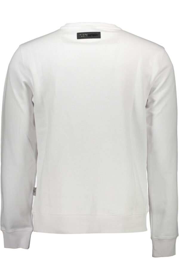 PLEIN SPORT FELPA SENZA ZIP UOMO BIANCO - immagine 2