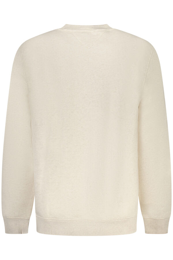TOMMY HILFIGER FELPA SENZA ZIP UOMO BEIGE - immagine 2