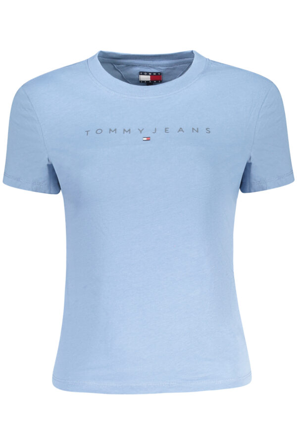 TOMMY HILFIGER T-SHIRT MANICHE CORTE DONNA AZZURRO