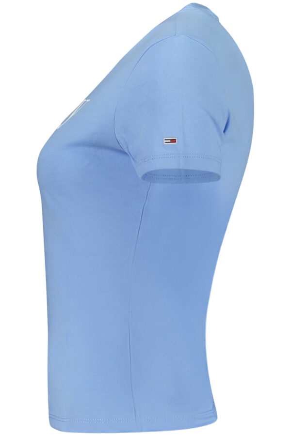 TOMMY HILFIGER T-SHIRT MANICHE CORTE DONNA AZZURRO - immagine 3