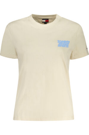 TOMMY HILFIGER T-SHIRT MANICHE CORTE DONNA BEIGE