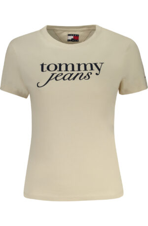 TOMMY HILFIGER T-SHIRT MANICHE CORTE DONNA BEIGE