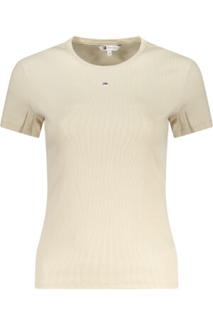 TOMMY HILFIGER T-SHIRT MANICHE CORTE DONNA BEIGE