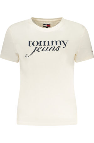 TOMMY HILFIGER T-SHIRT MANICHE CORTE DONNA BEIGE