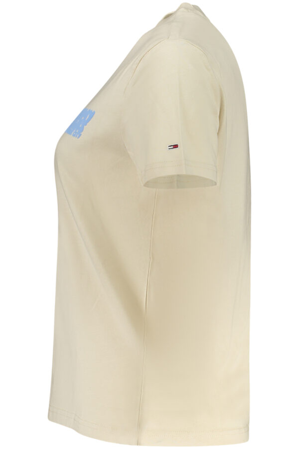 TOMMY HILFIGER T-SHIRT MANICHE CORTE DONNA BEIGE - immagine 3