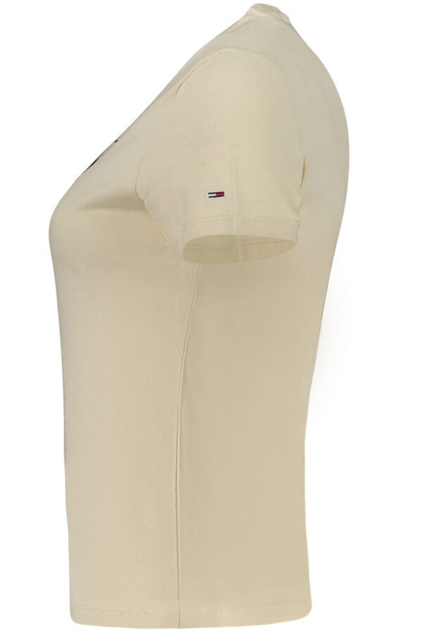 TOMMY HILFIGER T-SHIRT MANICHE CORTE DONNA BEIGE - immagine 3